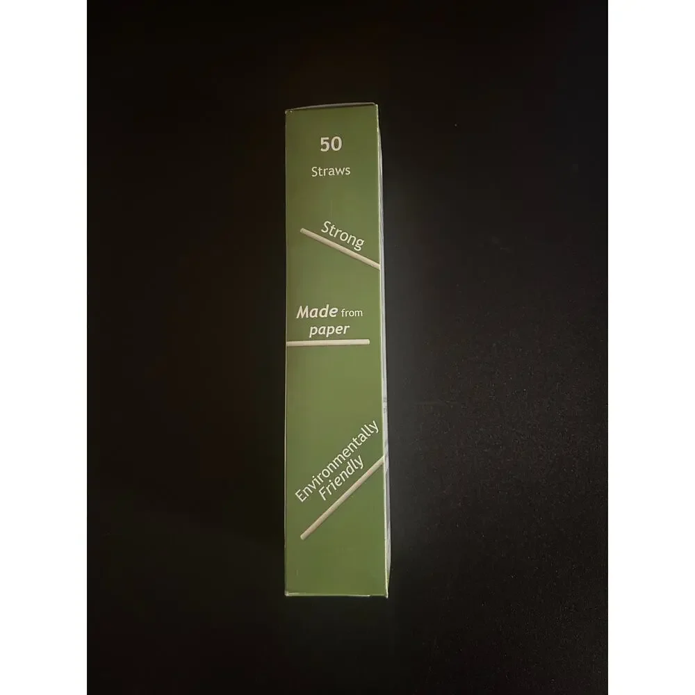 New 8 Packs 400 Total BioGreenChoice Paper Straws 7.75
